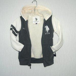 NWT! US POLO ASSN. Kid's Hooded Jacket Size 5/6